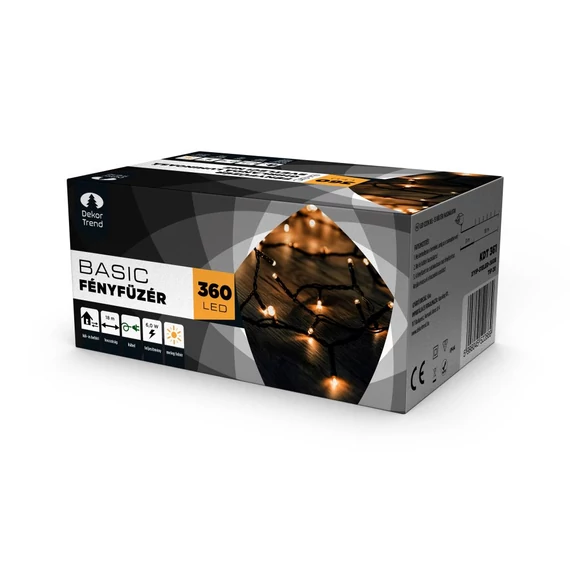 Dekortrend Basic fényfüzér, 360 db meleg fehér LED
