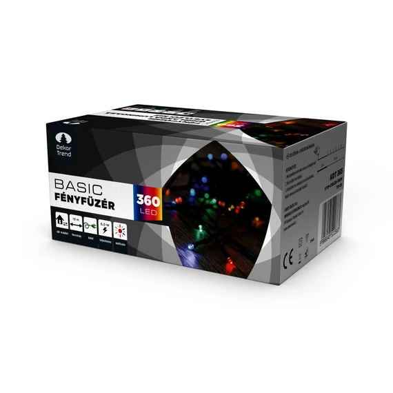 Kép 6/6 - Dekortrend Basic fényfüzér, 360 db színes LED