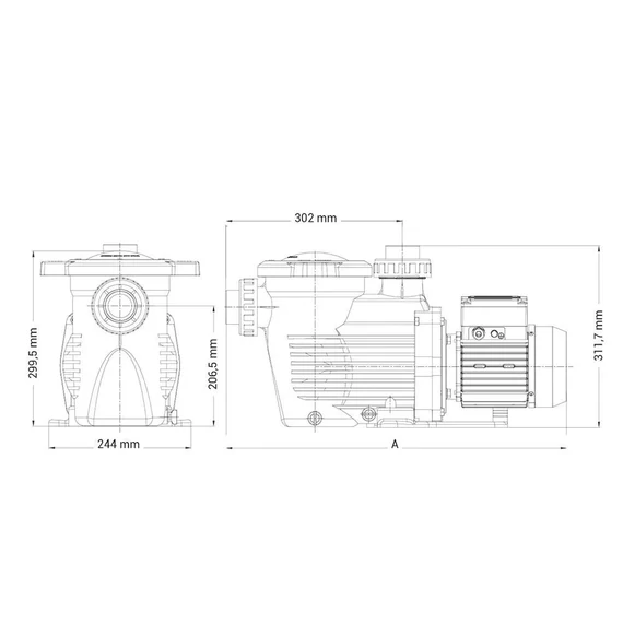 Szivattyú K-FLO 21,9 m3/h 3~ D63 1,1 kW