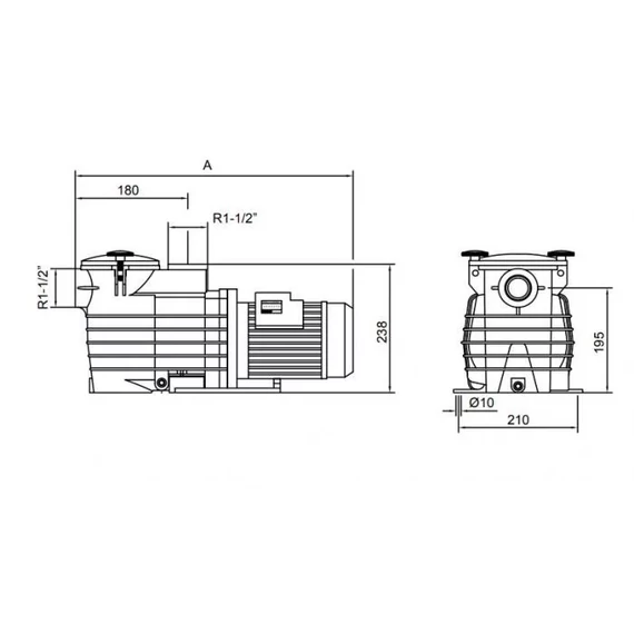 Szivattyú ONDINA 0,33LE, 0,45kW/230V,  7m3/h