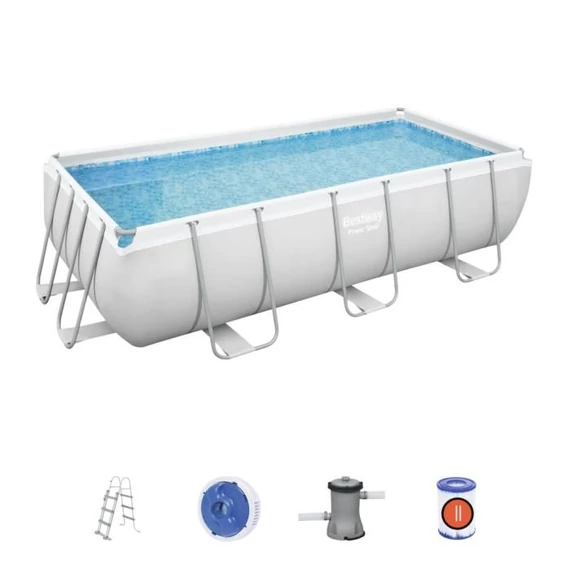 Kép 3/3 - Bestway Capri szögletes fémvázas medence szett 404x201x100 cm