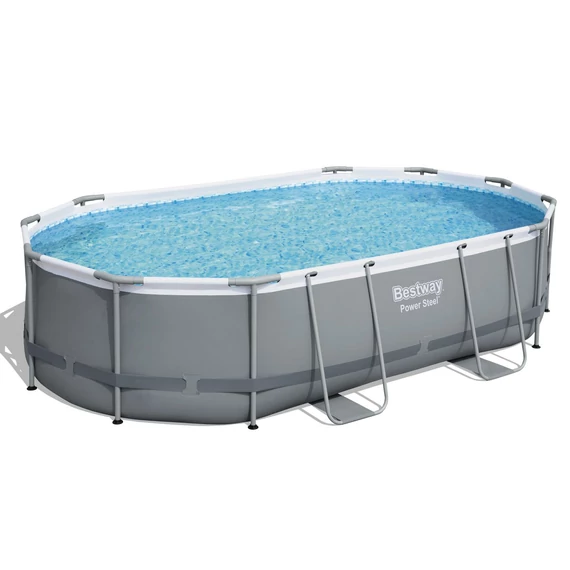 Kép 1/5 - Bestway Sanremo ovális fémvázas medence szett 488x305x107 cm