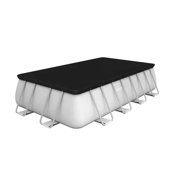 Bestway Tajvan szögletes antracit fémvázas medence szett 488 x 244 x 122 cm