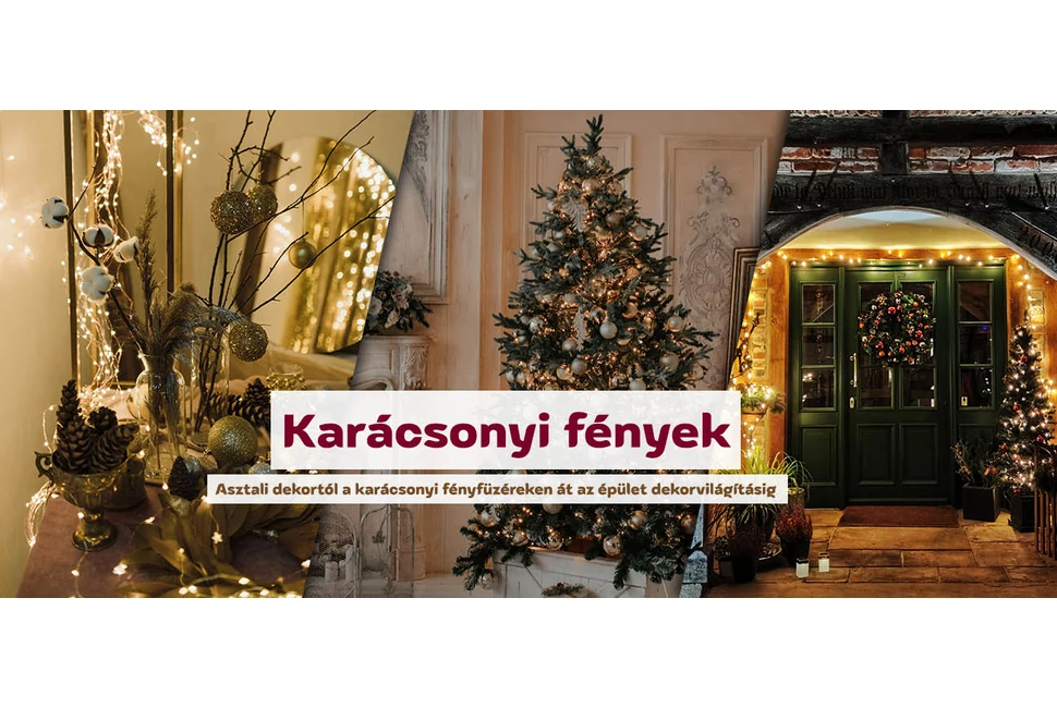 Karácsonyi fényfüzérek