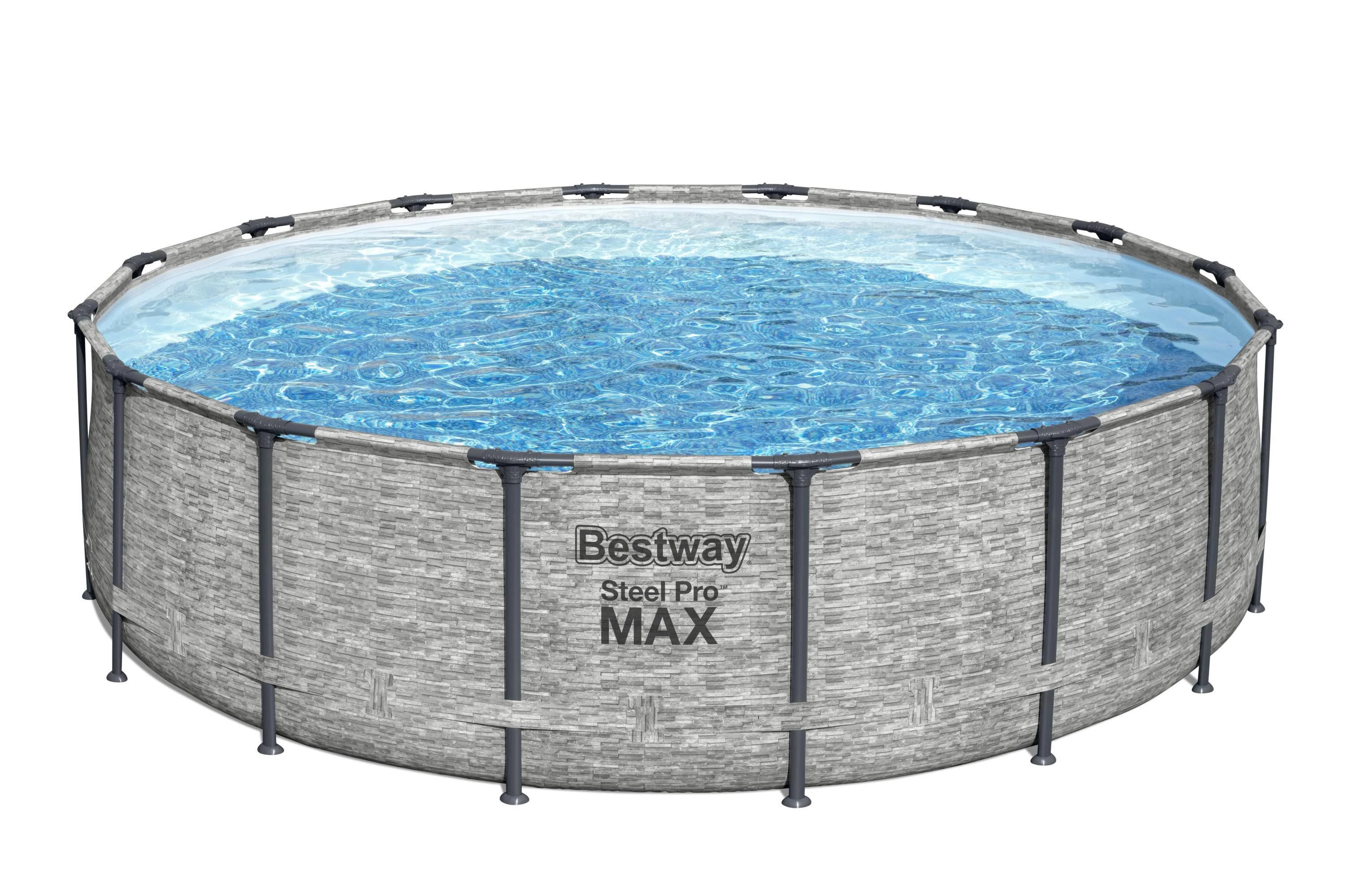 Bestway Montego fémvázas medence szett 488x122 cm, kő hatású